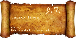 Jaczkó Tímea névjegykártya