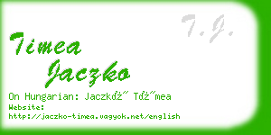 timea jaczko business card